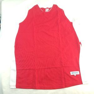 Intensity Womens Red White Sleeveless Diamond Basketball Jersey Size 2XL